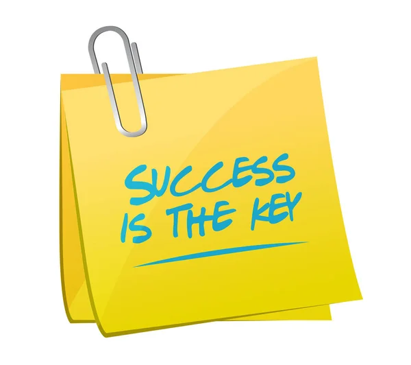 Success is the key memo post sign concept — Stock Photo, Image