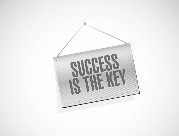 Sukces jest koncepcja znak transparent kluczowych — Zdjęcie stockowe
