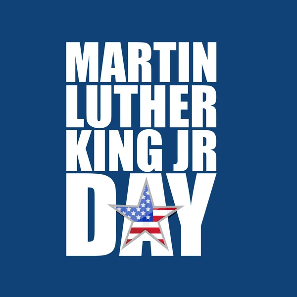 Martin Luther King JR Day sign latar belakang biru — Stok Foto