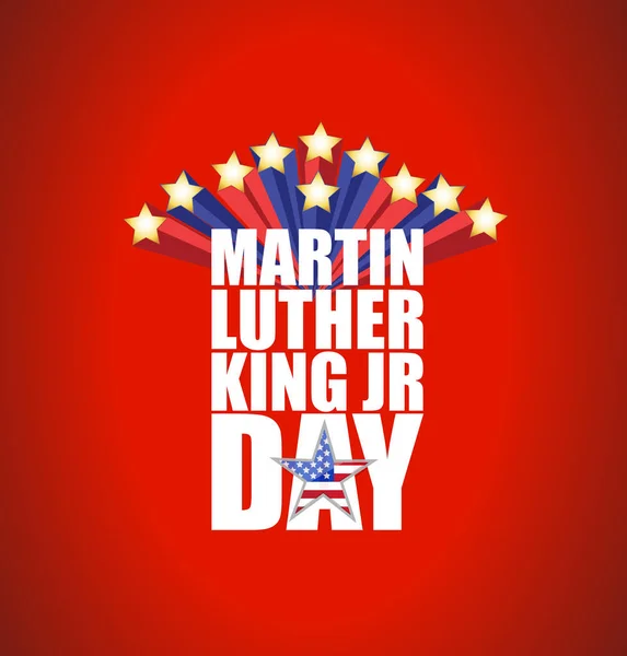 Martin Luther King JR Day sign with stars — Stok Foto