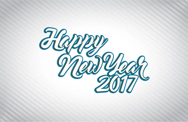Šťastný nový rok 2017 bílé ilustrace — Stock fotografie