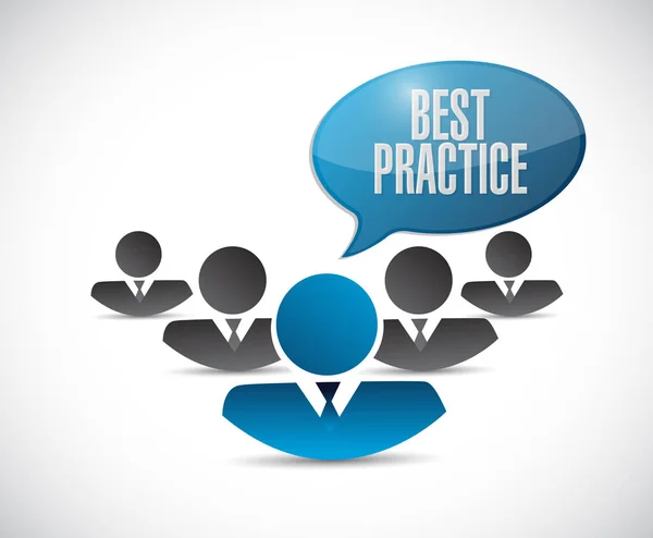 Best practice concetto di segno di lavoro di squadra — Foto Stock