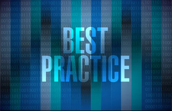 Best Practice binäres Hintergrundschild-Konzept — Stockfoto