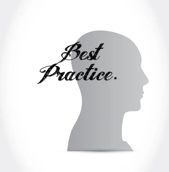Best practice thinking brain sign concept — Stock Photo, Image