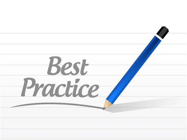 Best practice message sign concept — Stock Photo, Image