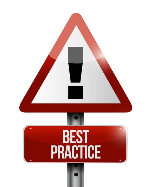 Best-Practice-Konzept für Warnschilder — Stockfoto