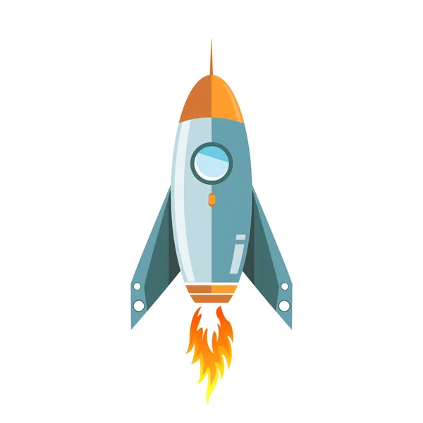 metallic rocket illustration design