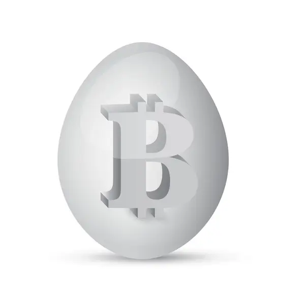 Bitcoin яйце ілюстрація графічний дизайн — стокове фото