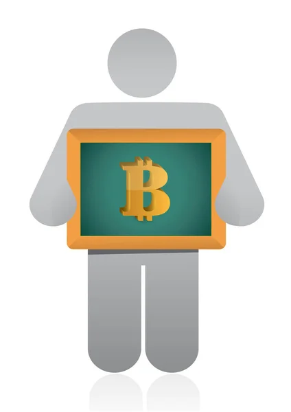 Bitcoin avatar design de ilustração conceito de sinal — Fotografia de Stock