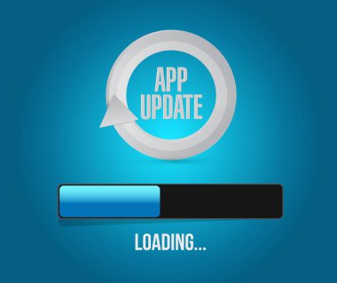 app güncellemeleri illüstrasyon tasarımı yükleme