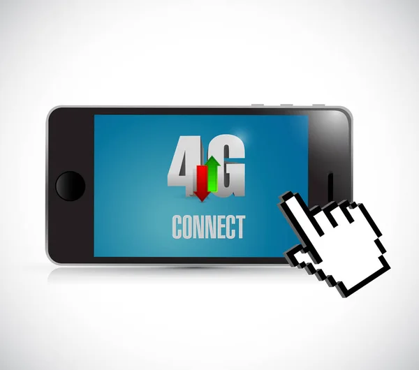4g connection on a phone — Stock Photo, Image