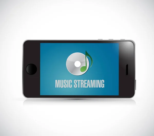 phone and music streaming concept