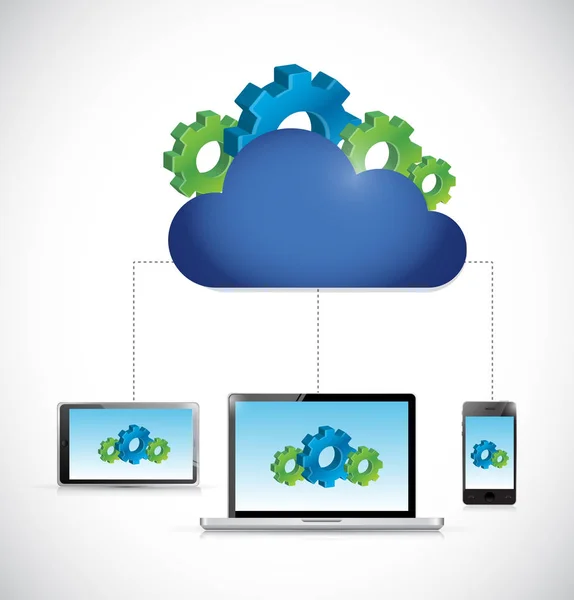 Tecnologia industriale di cloud computing aziendale — Foto Stock