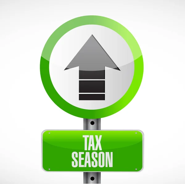 Tax season road sign concept. Illustration — Stock Photo, Image