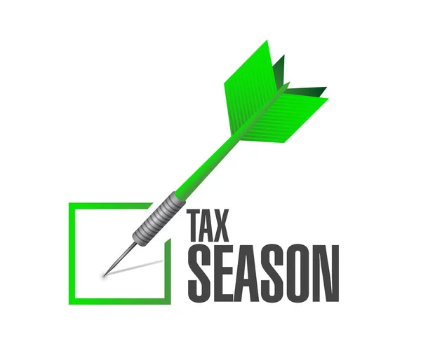 Steuer Saison Business Check Dart-Konzept. — Stockfoto
