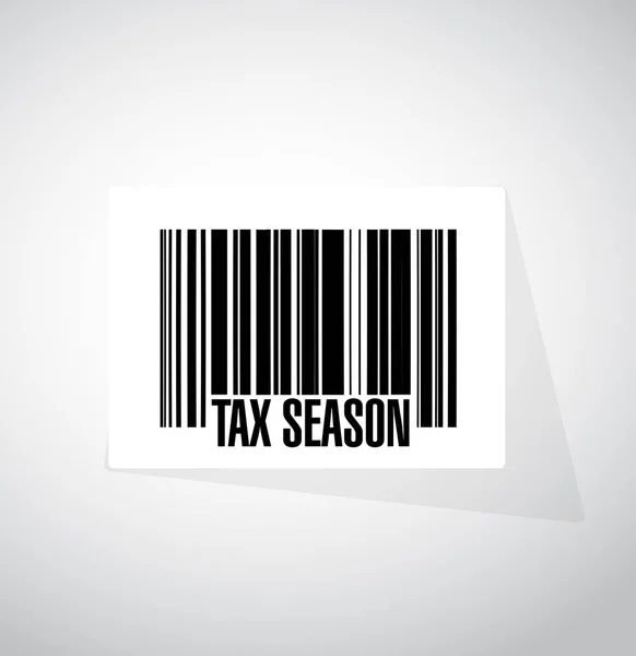 Steuer Saison Barcode Zeichen Konzept. — Stockfoto