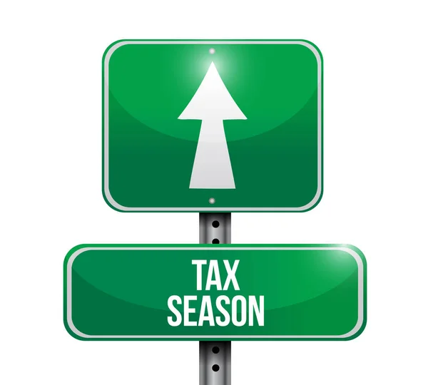 Tax season road sign concept. Illustration — Stock Photo, Image