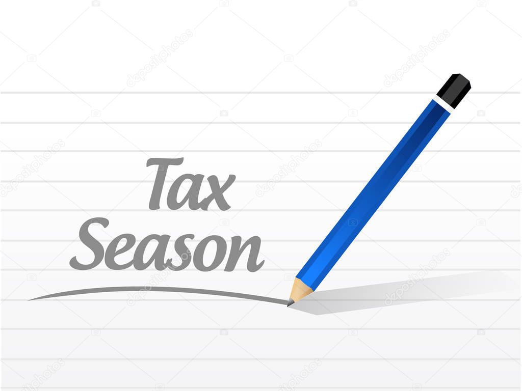 tax season message sign concept. Illustration