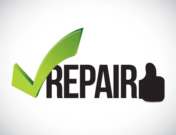 Repair approved concept illustration graphic — Stock Photo, Image
