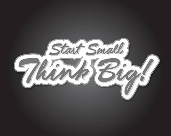 Start small think big quote illustration — Stock Photo, Image