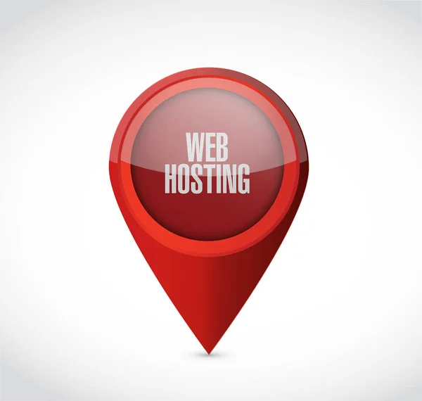 Web hosting ukazatel znak koncept — Stock fotografie
