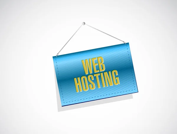 Web hosting banners sign concept illustration — Stock Photo, Image