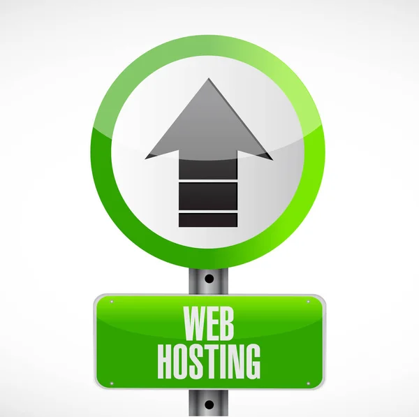 Web hosting calle signo concepto ilustración — Foto de Stock