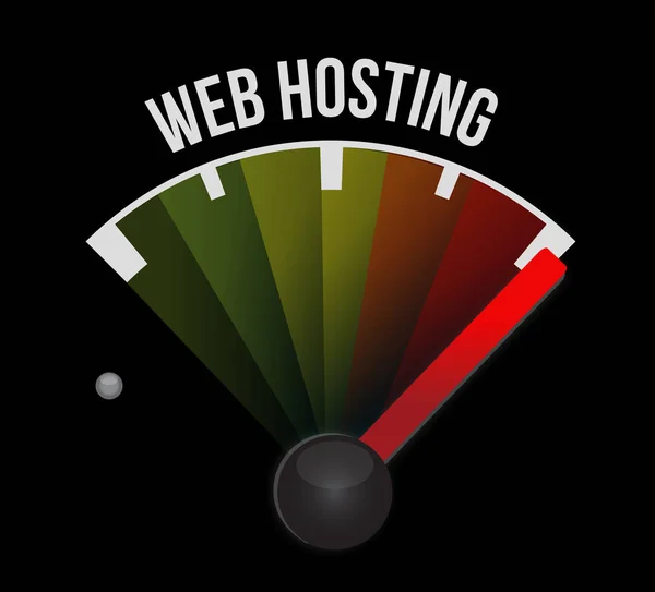 Web hostingových měřič znamení koncept ilustrace — Stock fotografie