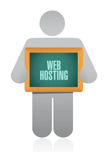 Web hosting avatar concepto de signo — Foto de Stock