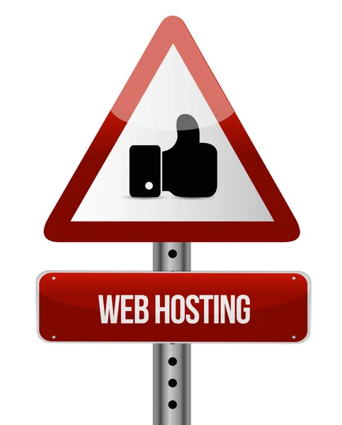 Web hosting come concetto di segno — Foto Stock