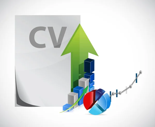 Cv resume business profits concept — Stock Photo, Image