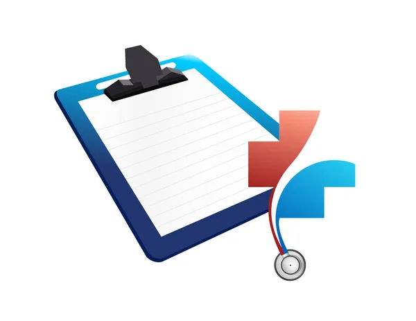 Medical chart clipboard. illustration design — Stock Photo, Image