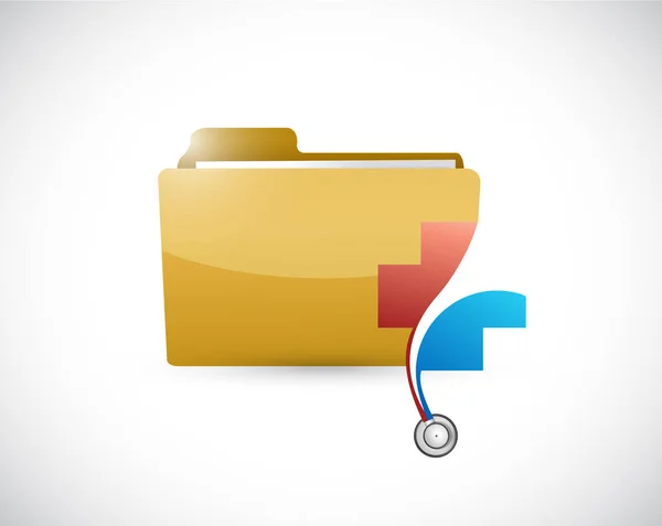 Medical history folder concept illustration design — Stock Photo, Image