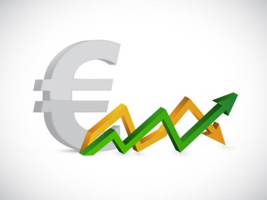 Euro kar. yukarı ve aşağı ok grafiği