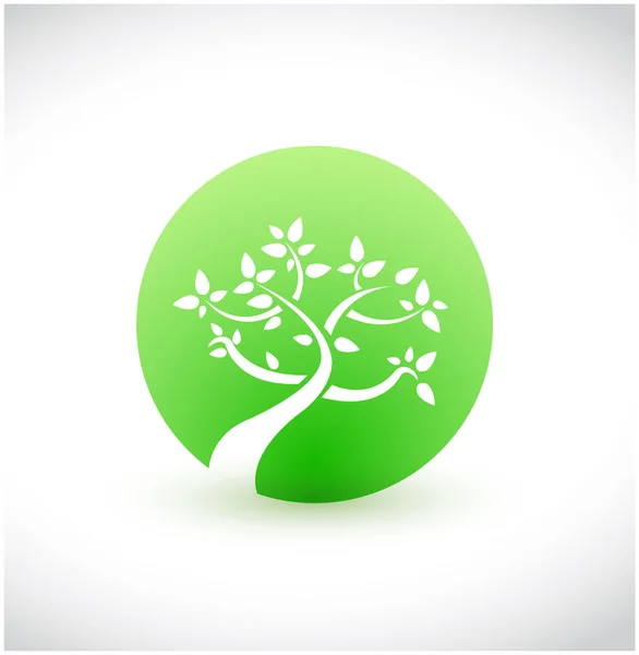 Green tree graphic eco concept isolated — Stock Photo, Image