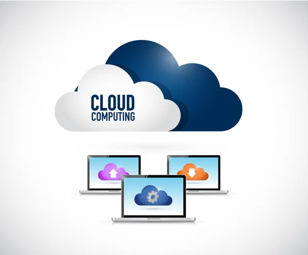 Rete tecnologica di cloud computing — Foto Stock
