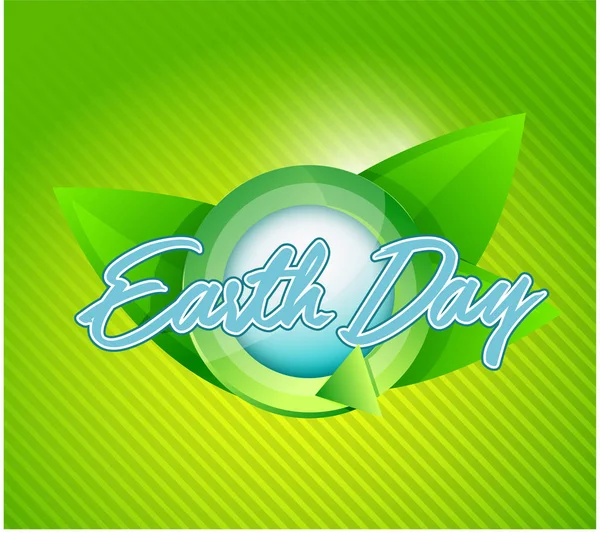 Dag van de aarde verlaat cyclus illustratie — Stockfoto
