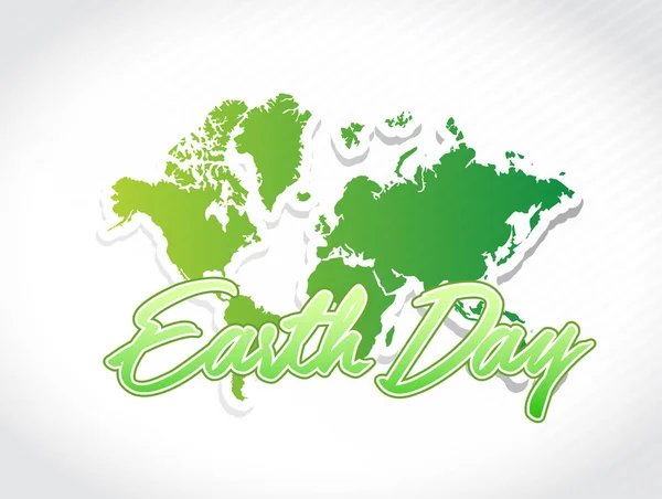 Earth day world map illustration — Stock Photo, Image