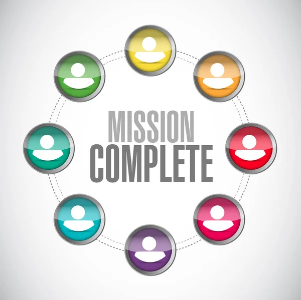 Mission complète connexions signe concept — Photo