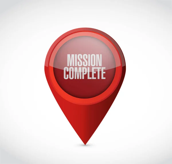 Mission complete pointer sign concept — Stock Photo, Image