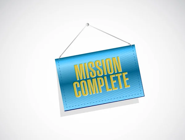 Mission complete hanging sign sign concept — Stock Photo, Image