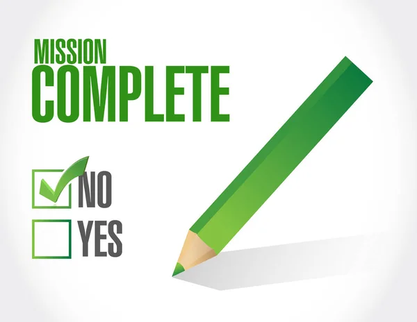 No mission complete approval sign concept — Stock Photo, Image