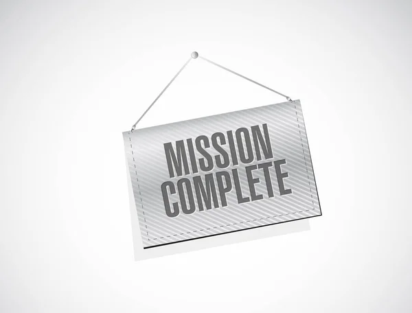 Mission complete banner sign concept — Stock Photo, Image