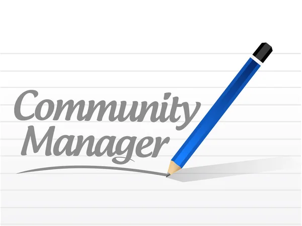 Concepto de signo de mensaje Community Manager — Foto de Stock