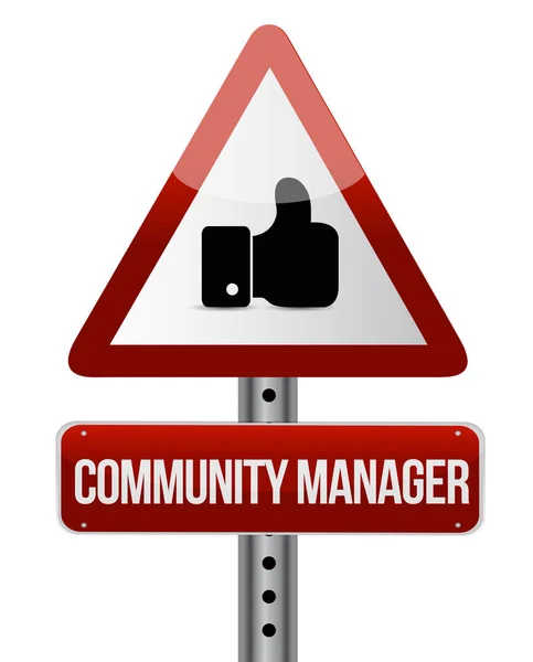 Community Manager come concetto di segnaletica stradale — Foto Stock