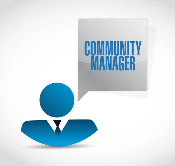 Community Manager zakenman teken concept — Stockfoto