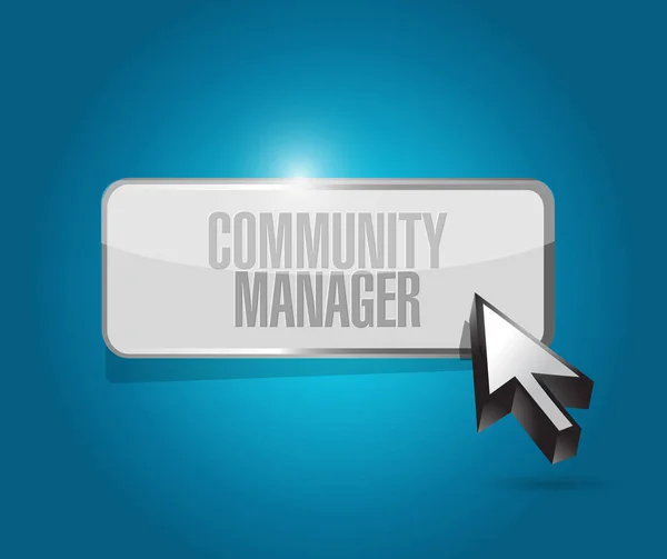 Community Manager przycisk znak koncepcja — Zdjęcie stockowe