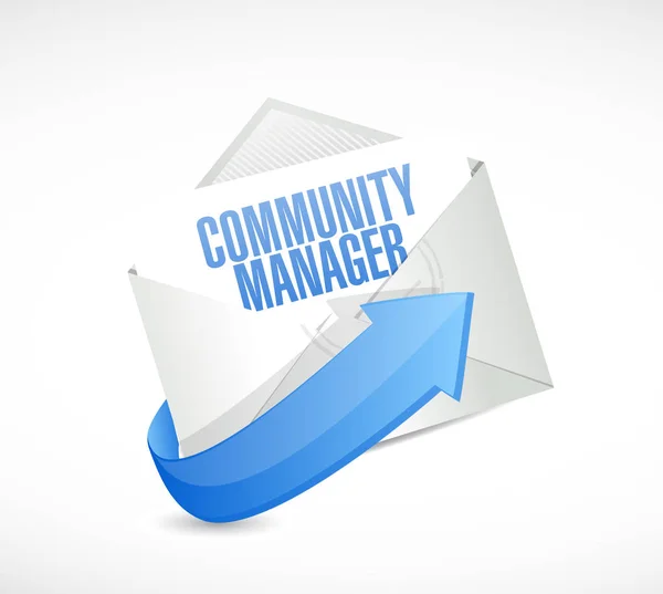 Concepção de sinais de correio Community Manager — Fotografia de Stock