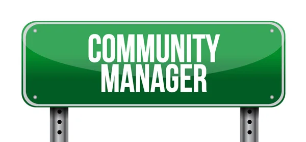 Concetto del segnale stradale Community Manager — Foto Stock