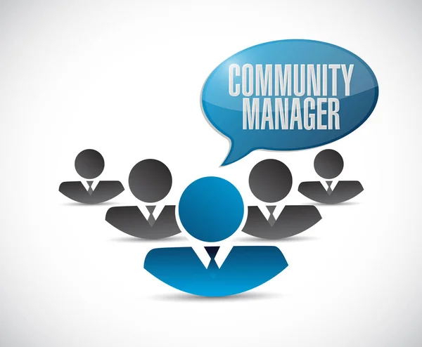 Community Manager teamwerk teken concept — Stockfoto